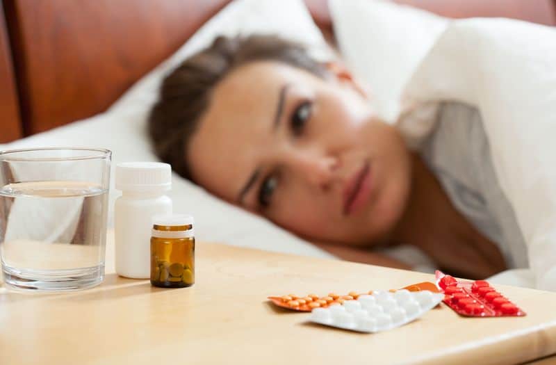 Polyfarmacie vrouw bezorgd over medicine