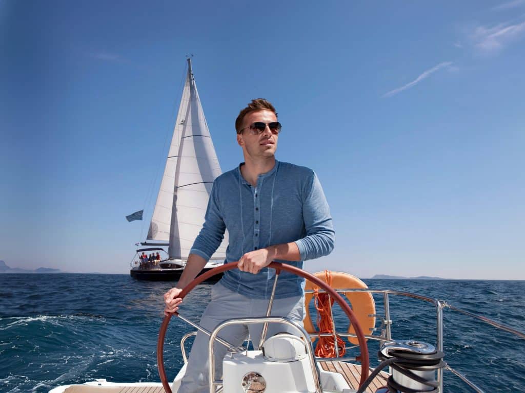 uitzicht op zeilboot